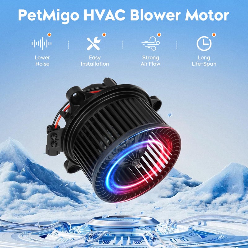PetMigo Front HVAC Heater Blower Motor Fan Fit for Dodge Dakota 2001 2002 2003 2004, for Dodge Durango 2001 2002 2003, Replaces 700071, Air Automotive Replacement - Image 3